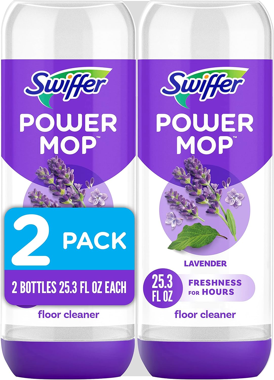 Swiffer Powermop Floor Cleaning Solution With Lavender Scent, 25.3 Fl Oz, 2 Pack