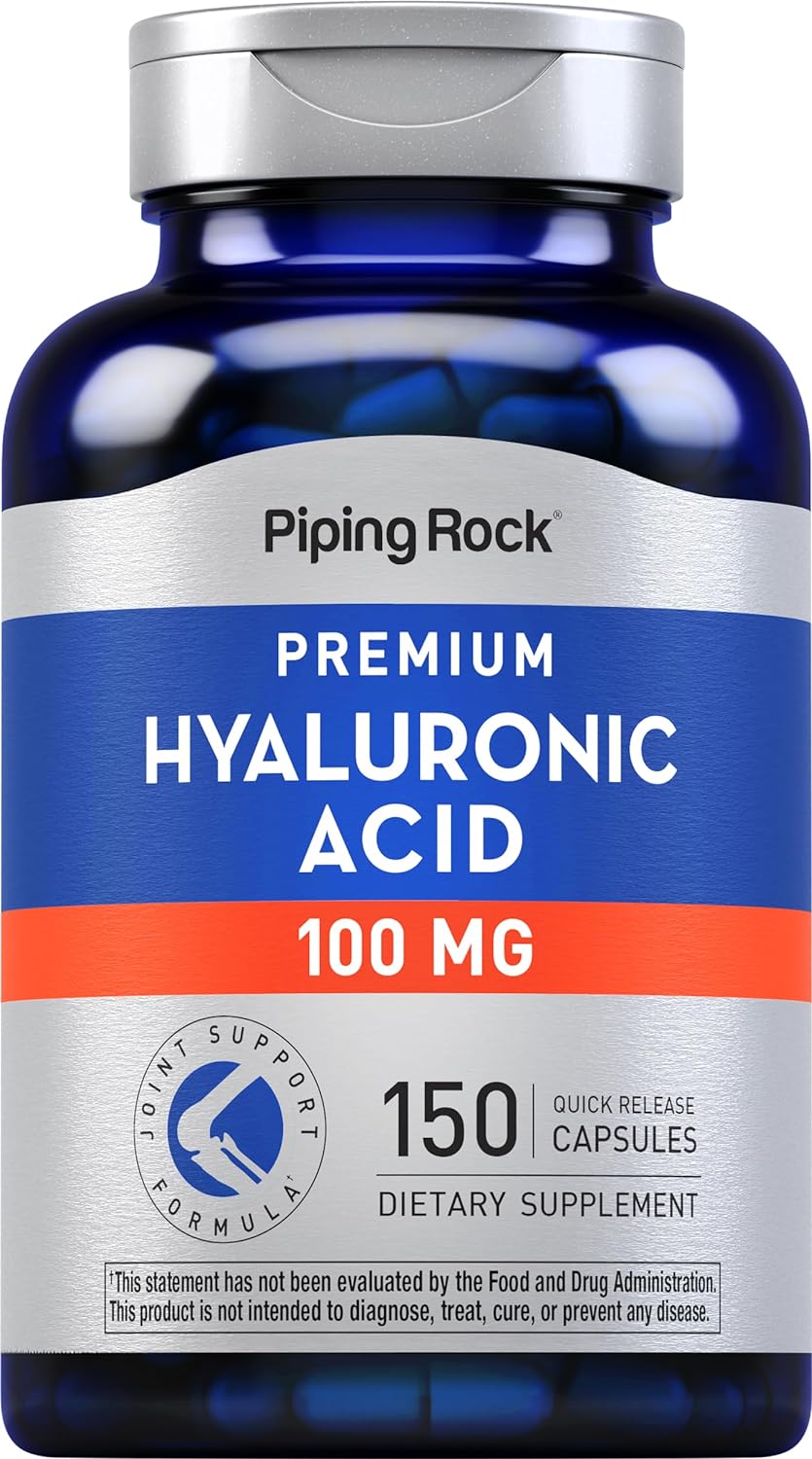 Piping Rock Hyaluronic Acid Capsules 100mg | 150 Count | Premium Formula | Non-GMO, Gluten Free Supplement