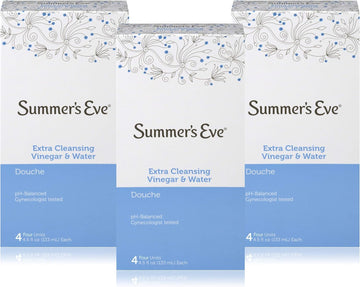 Summer'S Eve Douche, Extra Cleansing Vinegar And Water, 4.5 Fl Oz, 4 Ct. (Pack Of 3)