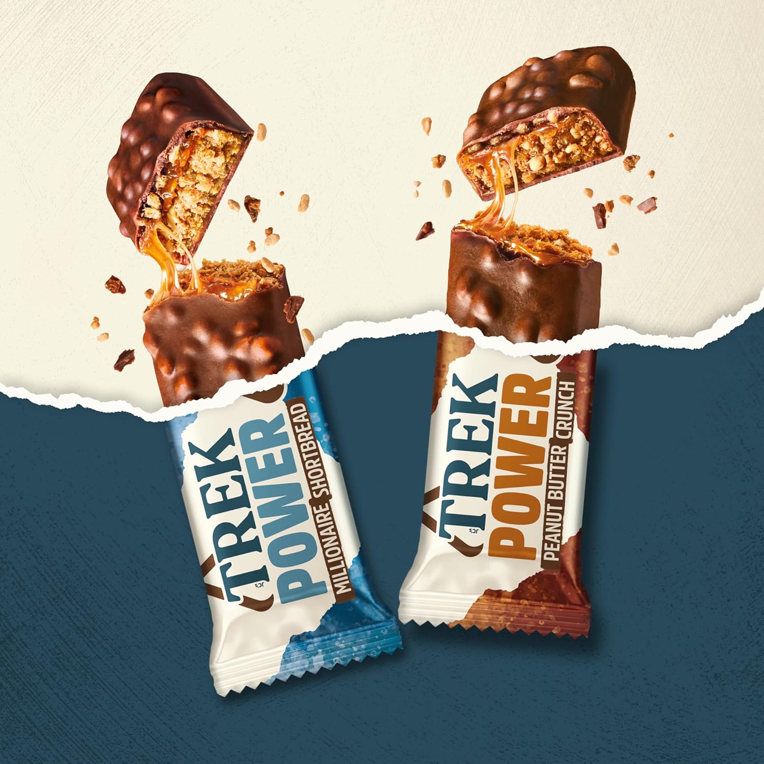 JB's Trek Protein Power Bar Millionaire Shortbread - Plant Based - Gluten Free - Vegan Snack - 55g x 16 Bars : Amazon.co.uk: Grocery