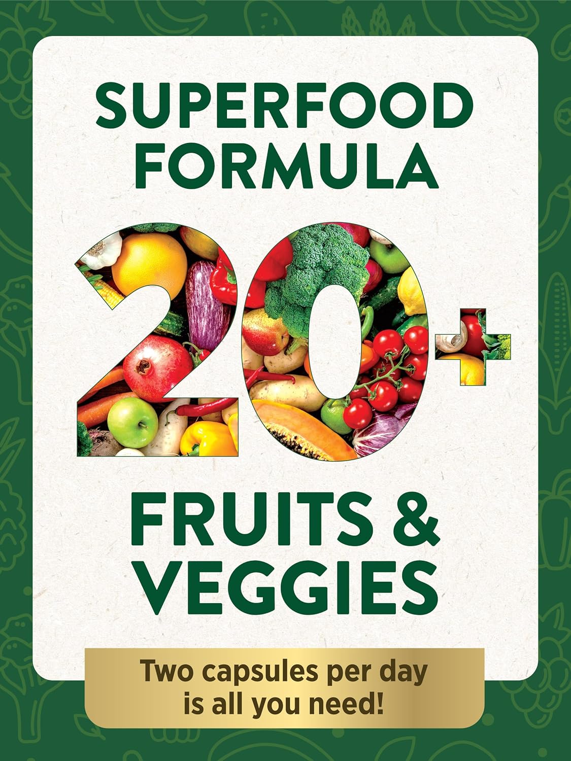 Super Fruits and Veggies | 60 Vegetarian Capsules | Vitalizing Antioxidant Superfood Formula | Non-GMO & Gluten Free Supplement | by Nature's Truth : Health & Household