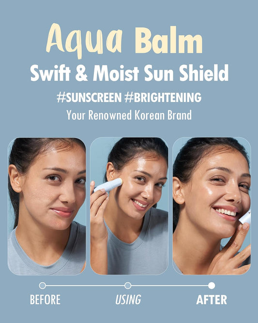 Kahi Balm Series | Aqua Balm Stick - Lightweight Korean Sun Stick & Beauty Balm | Kahi Eye Treatment Balm Stick Korean Moisture Balm | Skin Balm & Sun Screen Stick That Brightens Skin & Sun Defense