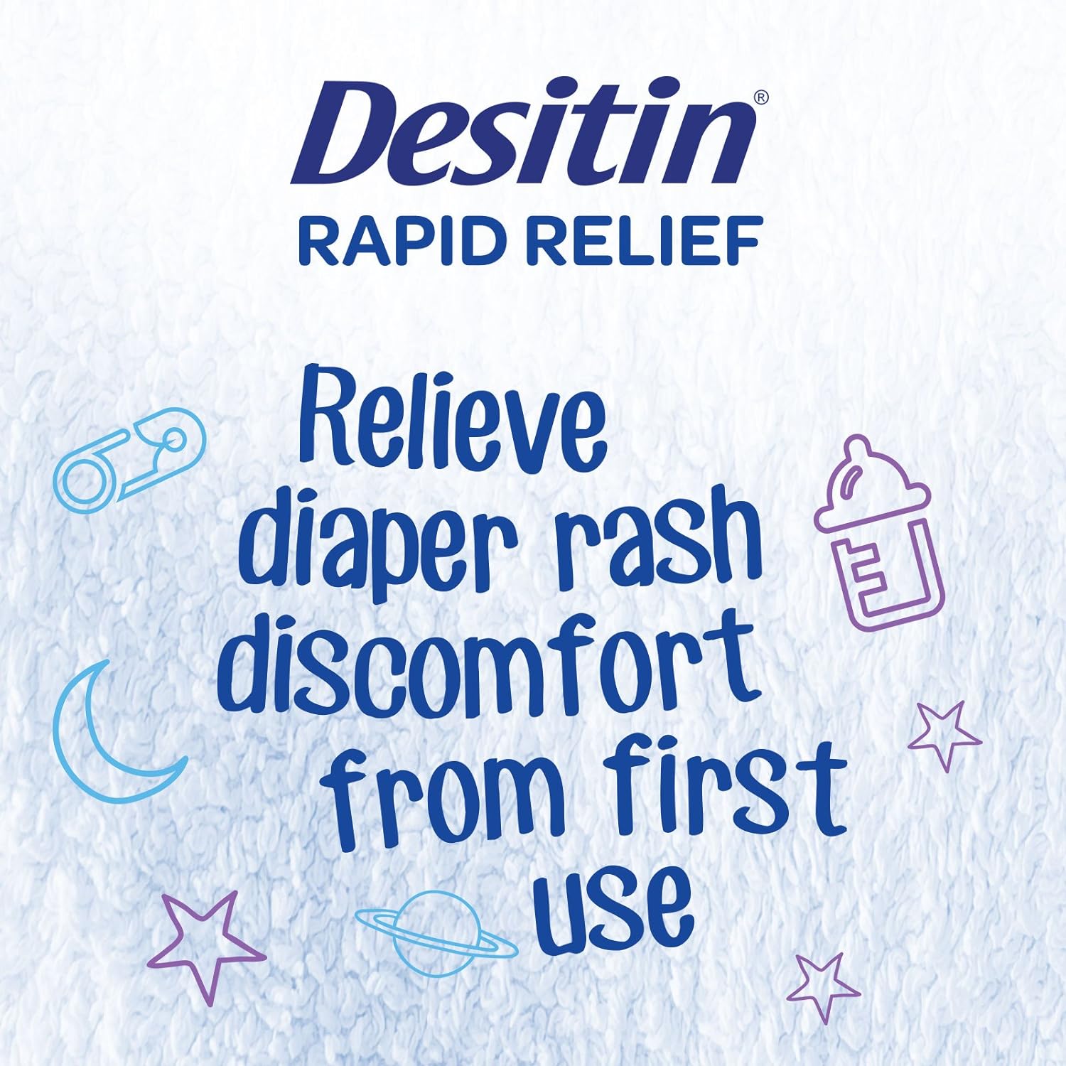 Desitin Rapid Relief Diaper Rash Cream, 2 Ounce Tube : Baby