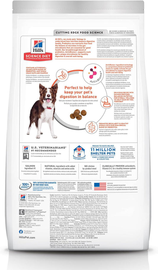 Hill'S Science Diet Perfect Digestion, Adult 1-6, Digestive Support, Dry Dog Food, Salmon, Brown Rice, & Whole Oats, 3.5 Lb Bag