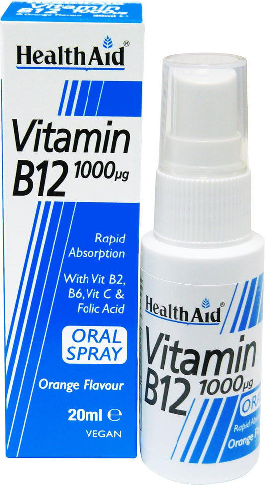 HealthAid Vitamin B12 1000g Spray, Orange, 20 Millilitre : Amazon.co.uk: Health & Personal Care