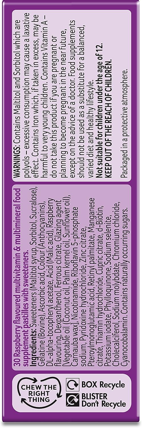Bassetts Vitamins Woman Multivitamins & Multiminerals Raspberry Flavour 30 Gummy Pastilles : Amazon.co.uk: Health & Personal Care