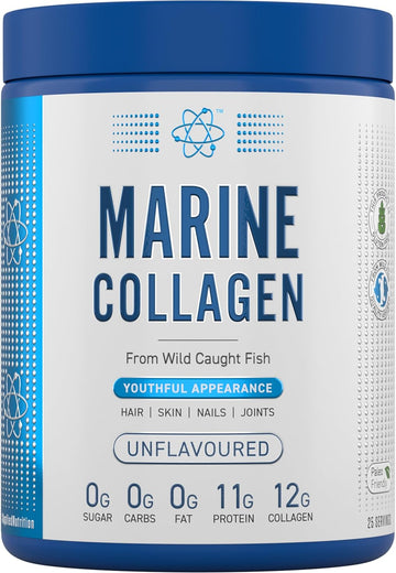 Applied Nutrition Marine Collagen Powder - Hydrolysed Collagen Protein, Healthy Skin, Hair, Nails (Strawberry & Lemonade) (300G - 25 Servings)