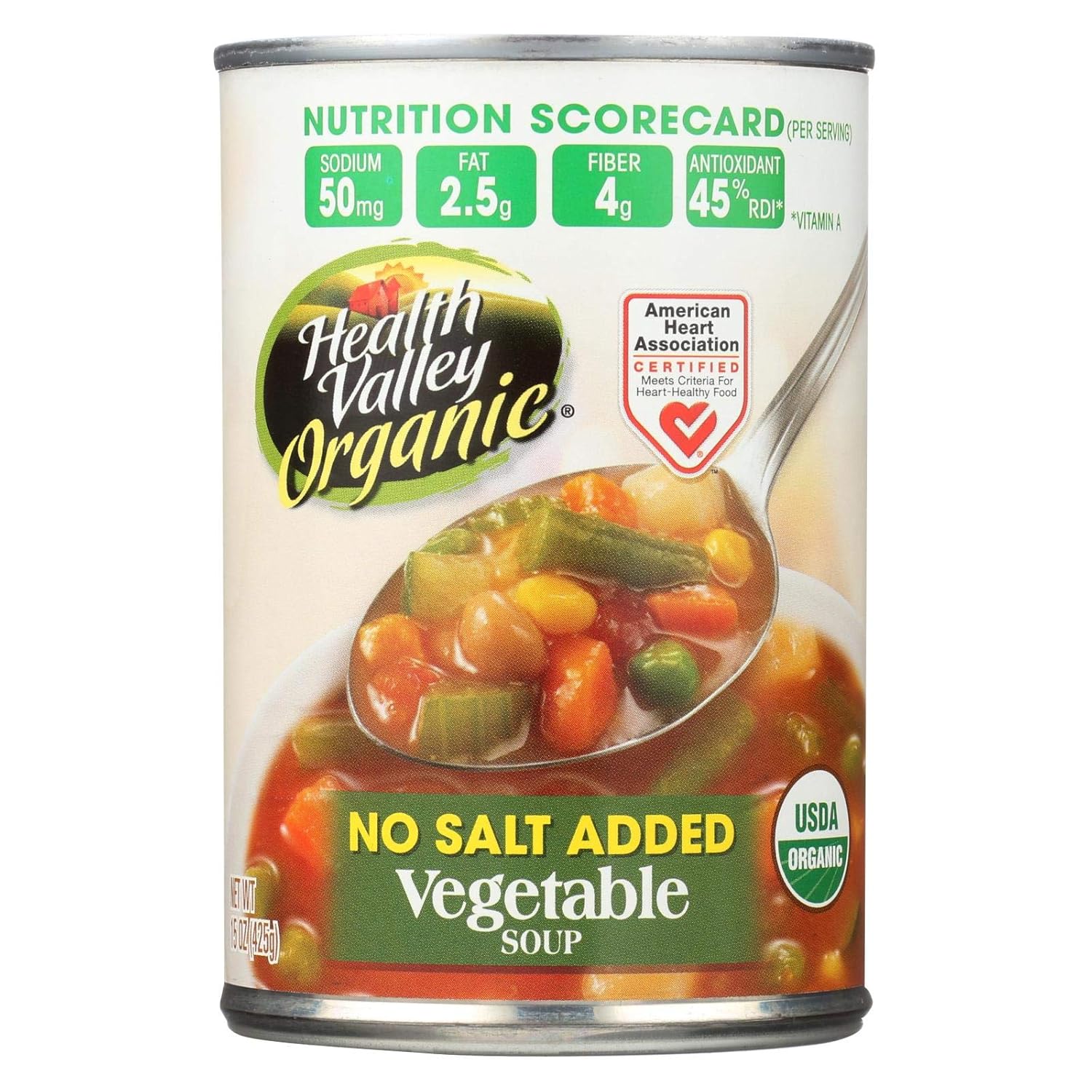 Health Valley Organic Soup - Vegetable, No Salt Added - Case Of 6 - 15 Oz