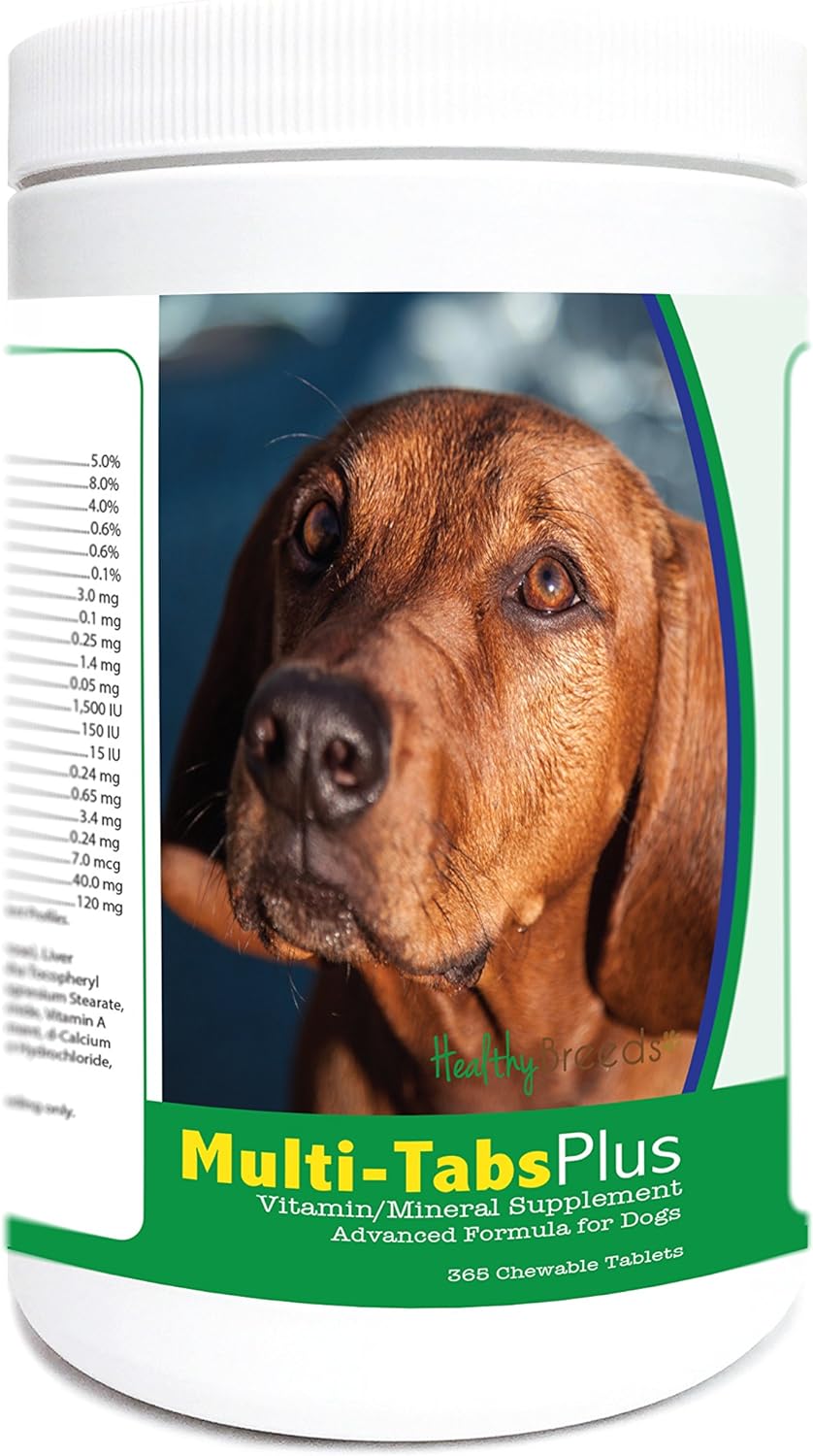 Healthy Breeds Redbone Coonhound Multi-Tabs Plus Chewable Tablets 365 Count : Pet Supplies