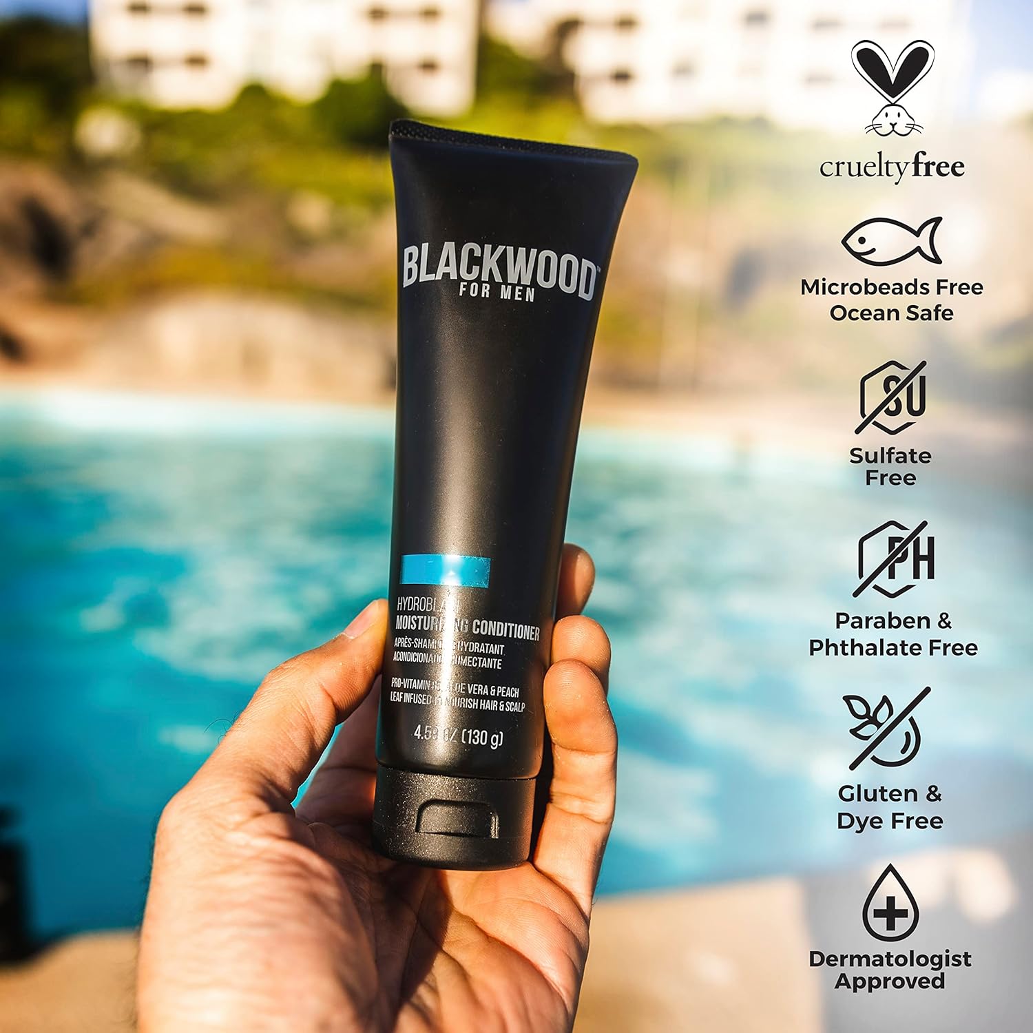 BLACKWOOD FOR MEN Hydroblast Moisturizing Shampoo (17 Oz) and Conditioner (7.76 Oz) Bundle - Men's Vegan & Natural for Curly & Coarse Hair - Sulfate Free, Paraben Free, & Cruelty Free : Beauty & Personal Care