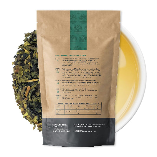 Kombucha.Com Certified Organic Loose Leaf Tea - Kombucha Brewing Blends (Green Tea Blend, 8 Ounce + 50 Xl Filter Bags)