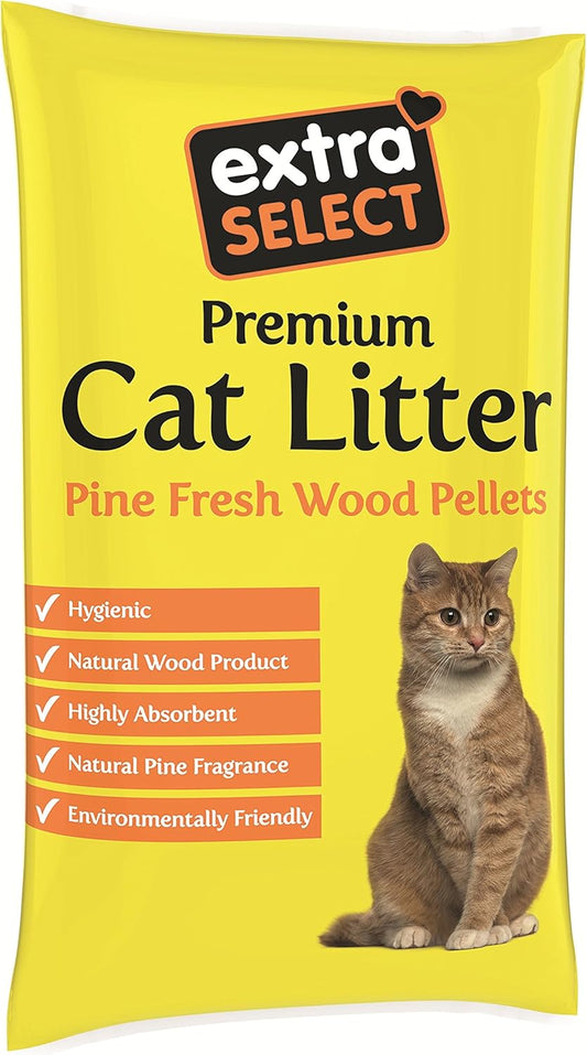 Extra Select Premium Wood Based Cat Litter, 15 L :Pet Supplies
