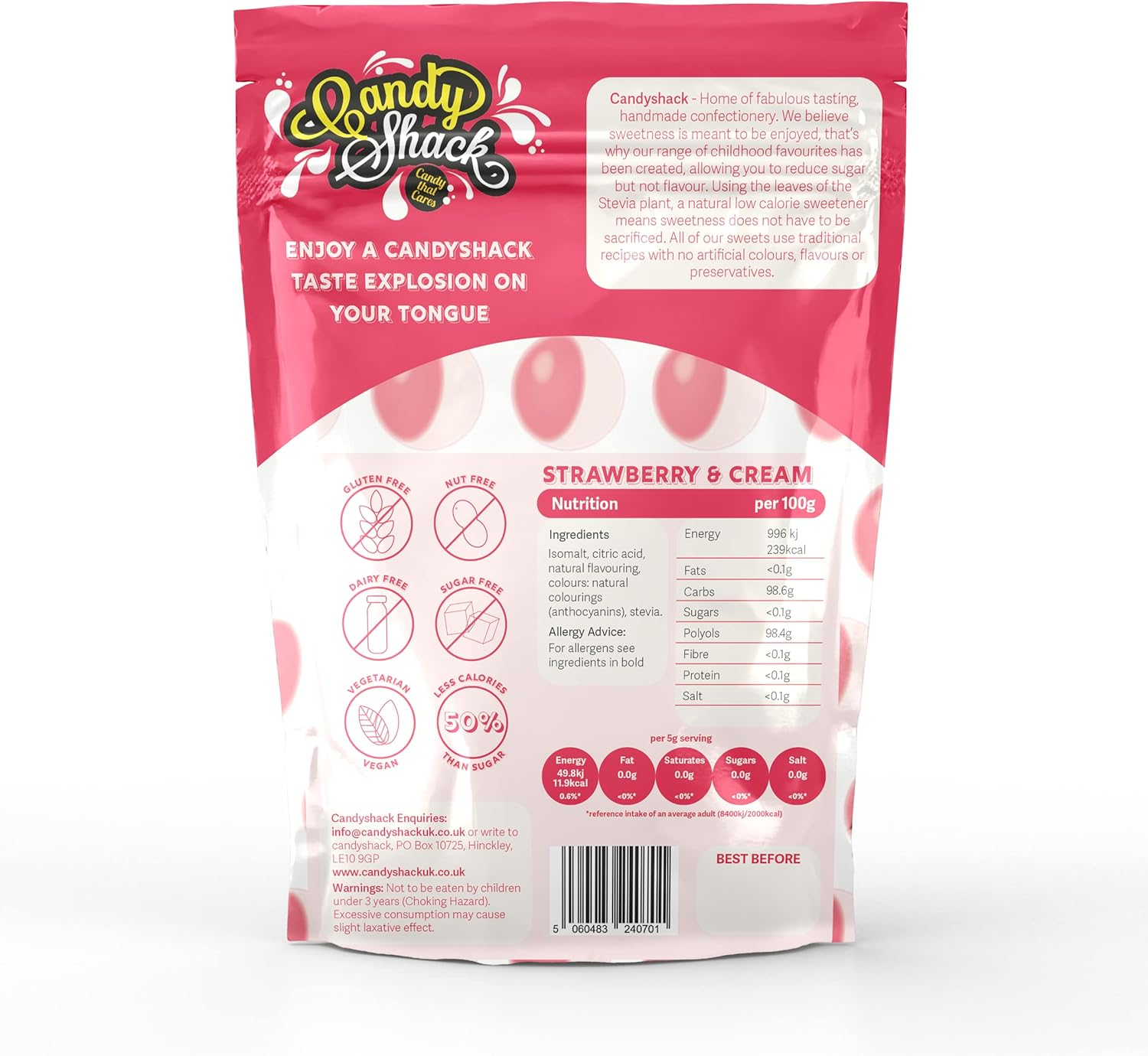 Candy Shack Sugar Free Pear Drops 120 Grams