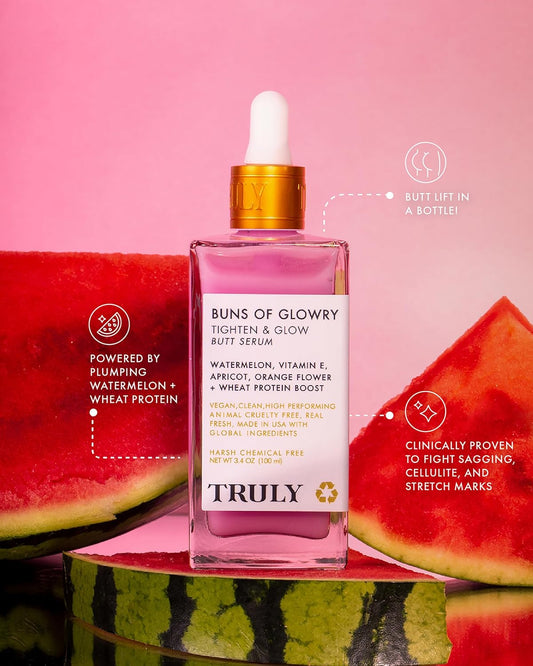 Truly Beauty For Your Buns - Butt Acne Clearing Treatment - Butt Scrub For Women Exfoliation Polish And Exfoliating Body Scrub - Comes With Buns Of Glowry Body Polish And Skin Tightening Cream Serum