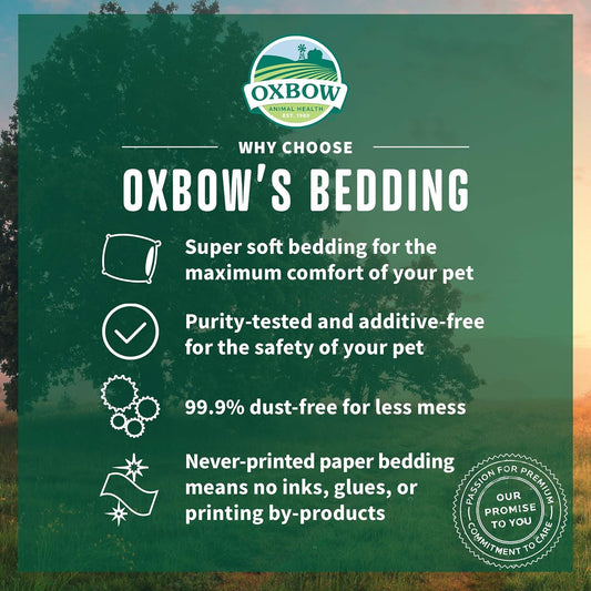 Oxbow Pure Comfort Small Animal Bedding - Odor & Moisture Absorbent, Dust-Free Bedding For Small Animals - Blend, 178 Liter Bag