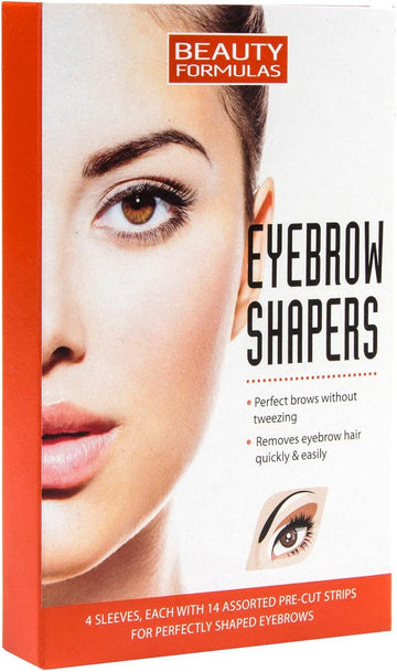 Eyebrow Shaper Wax Strips - 56 Pre Cut Strips Unwanted Facial Hair Removal