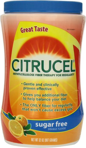 Citrucel Sugar Free Fiber Therapy, Orange, 32 Oz (907 G)