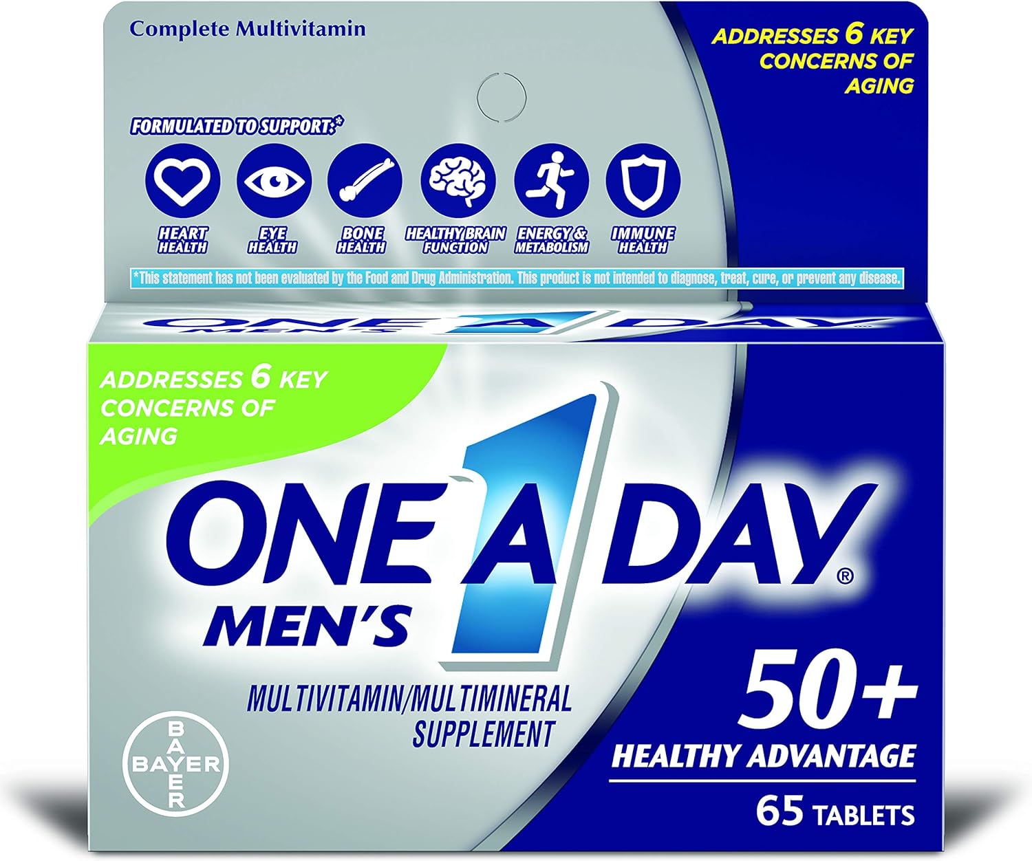 One A Day Men'S 50+ Healthy Advantage Multivitamin, 65 Count