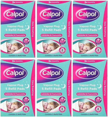 Six Packs Of Calpol Vapour Plug In Refills 5 Refills