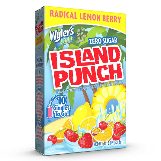 Wyler'S Light Island Punch, Radical Lemon Berry, 10 Ct