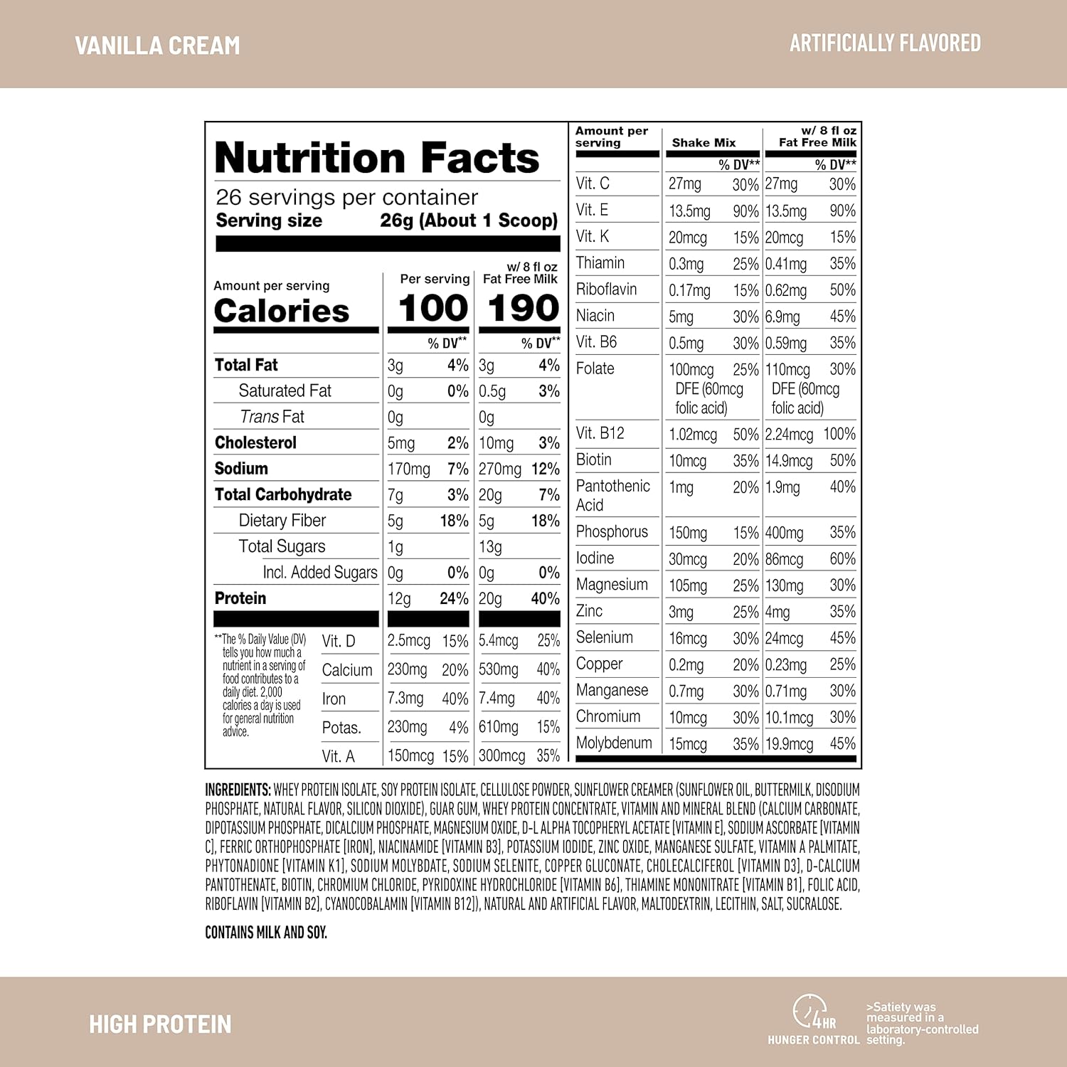 Slimfast High Protein Vanilla Bundle- 12 Count Of Vanilla High Protein Meal Replacement Shakes (20G Protein) With 26 Servings Of Vanilla High Protein Powder Mix (20G Protein)
