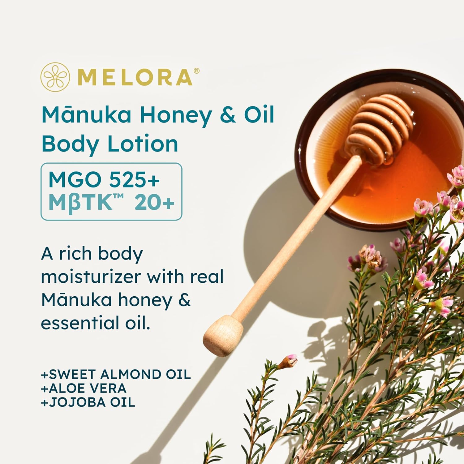 Melora Manuka Honey Body Lotion (7Oz), Moisturizing Lotion With Soothing Manuka Honey & Oil For Dry, Very Dry, Sensitive, Or Aging Skin – Cream Moisturizer For Women & Men : Beauty & Personal Care
