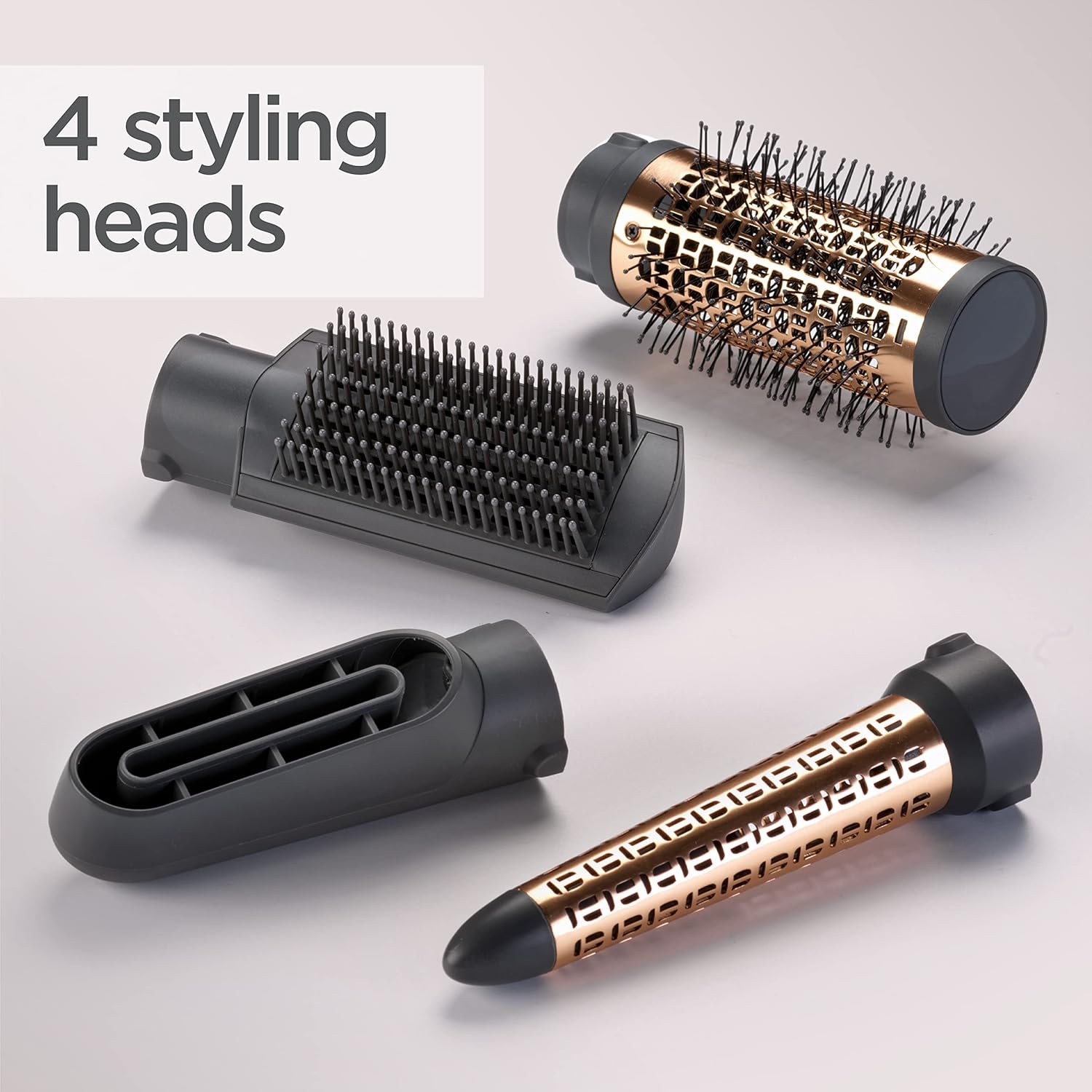 BaByliss Air Styler 1000W - All In One Hair dryer brush, Volumiser and Curler, Advanced Ionic Frizz-Control System, 4 Attachments, Copper/Grey, 2136U : Amazon.co.uk: Beauty
