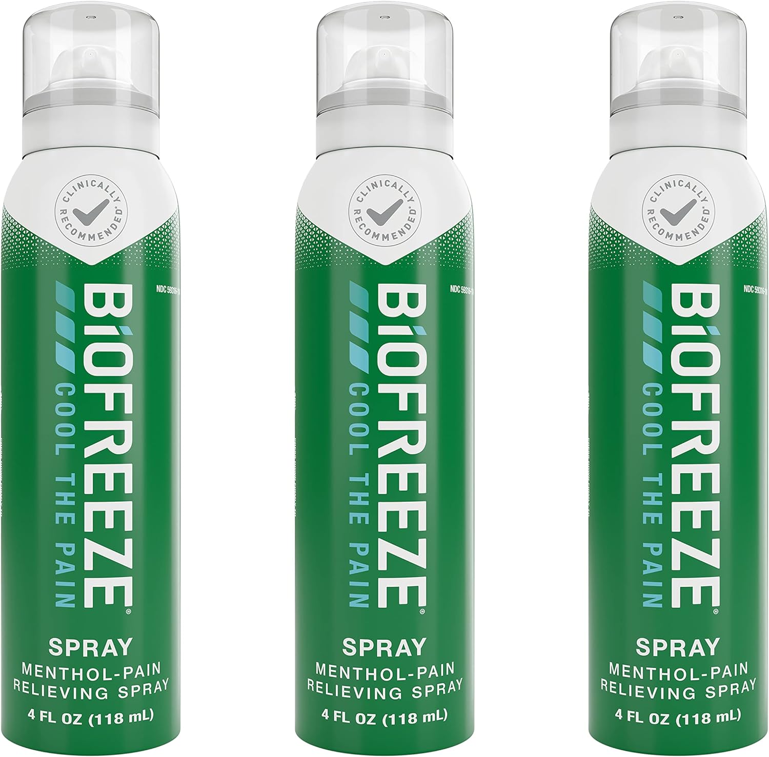 Biofreeze Pain Relief Aerosol Spray, Arthritis Pain Reliever, Knee & Lower Back Pain Relief, Sore Muscle Relief, Neck Pain Relief, FSA Eligible, 3 Pack (4 FL OZ Biofreeze Menthol Spray)