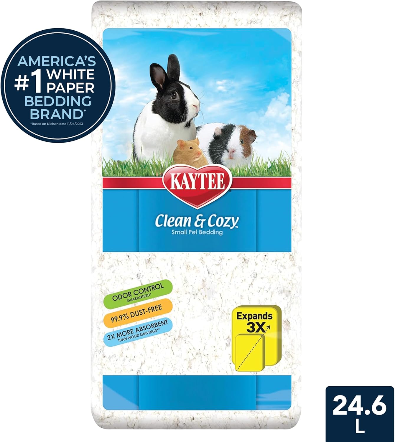 Kaytee Clean & Cozy White Small Animal Pet Bedding 24.6 Liters : Pet Supplies