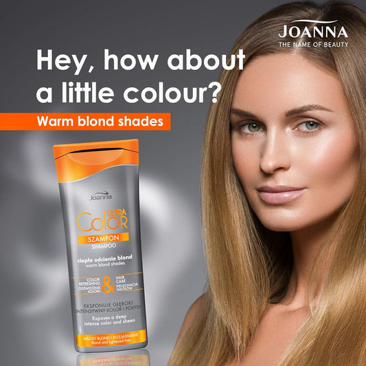 Joanna Ultra Color - Shampoo For Copper Shades - Strengthening & Revitalising Hair Shampoo - Colour Refreshing & Hair Care - Deepens Colour Intensity - Nourishes And Moisturises Hair - 200 Ml
