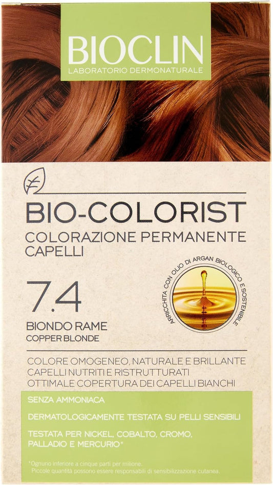 Bioclin Bio Colorist Colorazione Permanente Capelli Colore 7.4 Biondo Rame