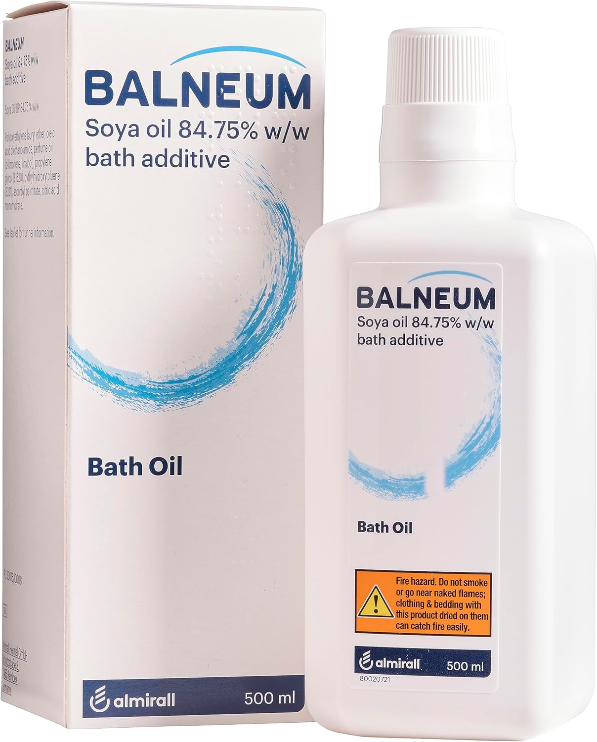 Balneum Medicinal Bath Oil - Nourishing Soya Oil Emollient For Healthy Skin - Moisturises, Hydrates And Protects - Suitable For Dry Skin Conditions - For Men And Women - 500Ml