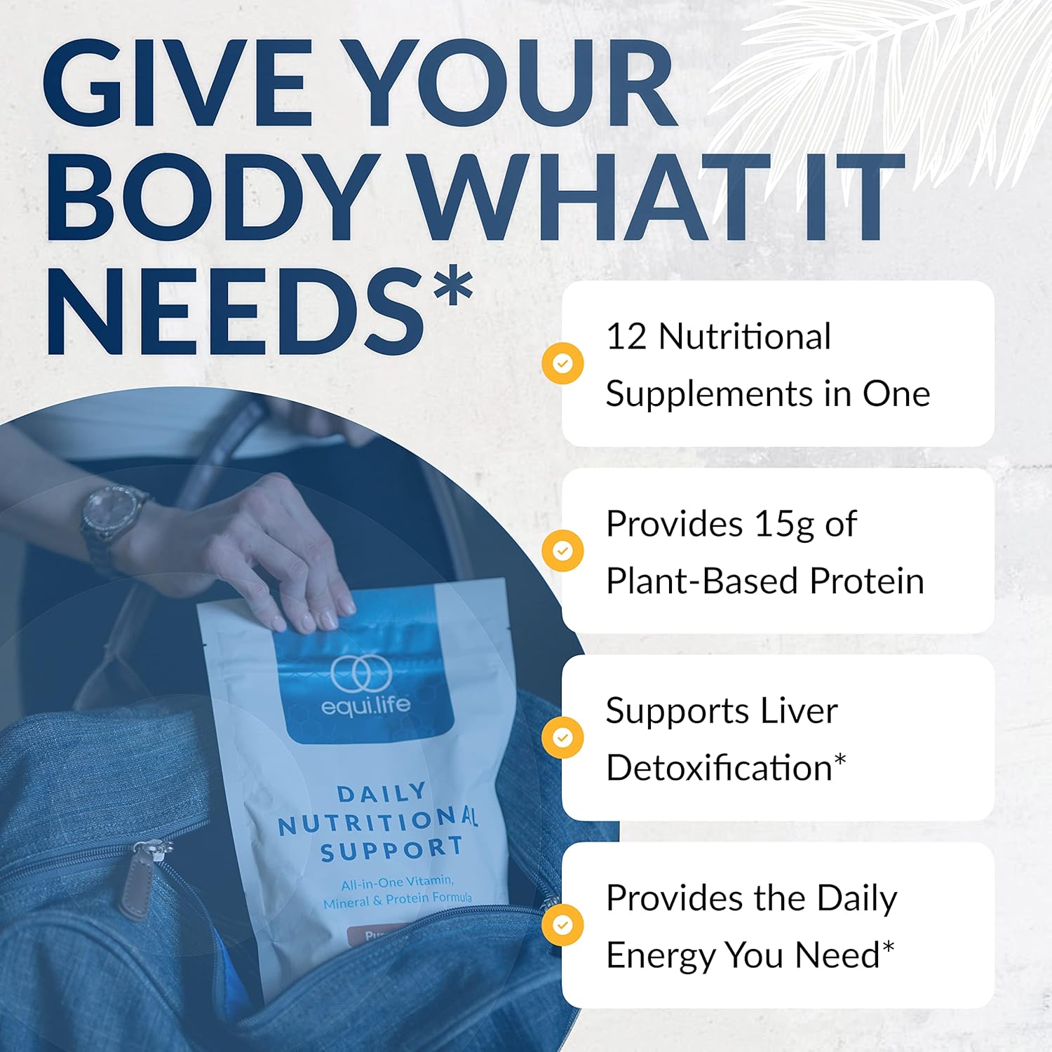 Equilife Daily Nutritional Support, All-In-One Multivitamin Meal Replacement, Pure Chocolate Flavor, 15G Plant Protein, Supports Overall Wellness Including Energy, Digestion, & Skin, 14 Servings : Health & Household