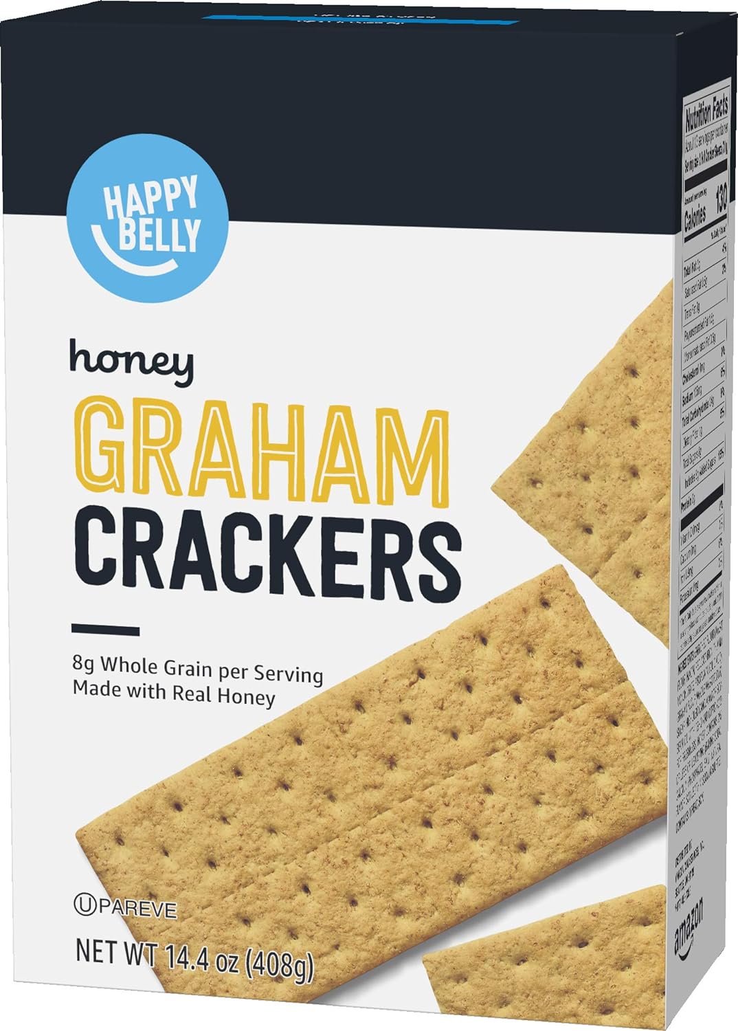 Amazon Brand - Happy Belly Honey Graham Crackers, 14.4 ounce (Pack of 1)