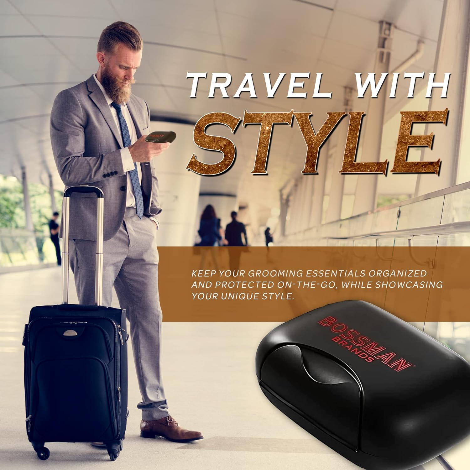 Bossman Travel Soap Container (Black) – Holder & Saver Case For Bar Soap For Men And Travel Toiletries : Beauty & Personal Care