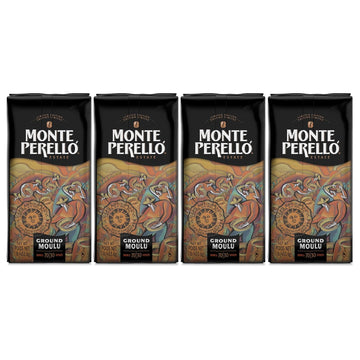 Monte Perelló, 16 oz Bag (1 LB/ 453.6 g), Ground Coffee, Medium Roast - Product from the Dominican Republic (Pack of 4)