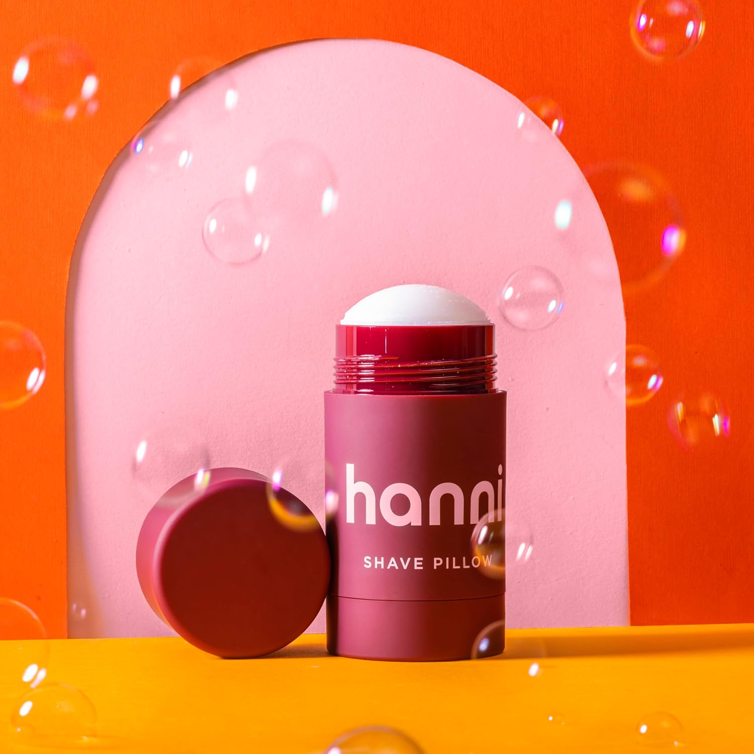 HANNI Shave Pillow, Shaving Gel for Women and Men, Hair Removal Products for Pubic, Body Hair or Legs, In-Shower/Waterless Razor, Travel Friendly Skin Care Moisturizer, Women's Grooming, 3 oz