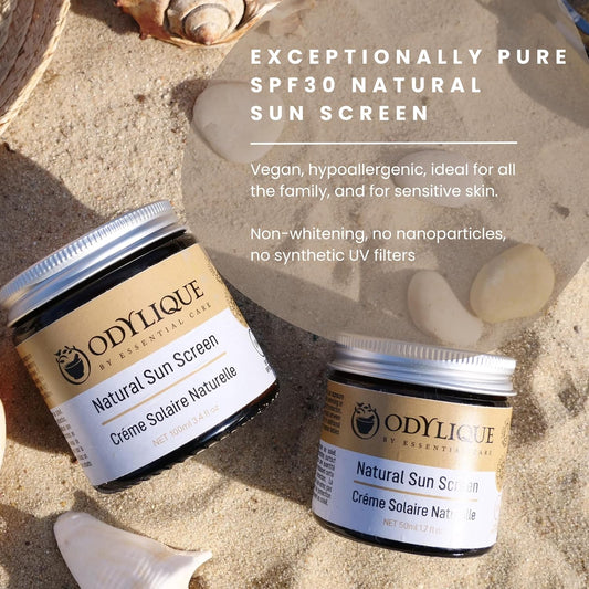 Odylique Natural Sunscreen Spf30 100Ml | Vegan & Cruelty-Free | Broad Spectrum Uva + Uvb Protection | For Face & Body