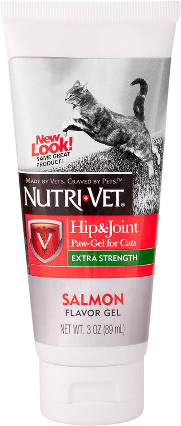 Nutri-Vet Cat Hip & Joint Paw Gel | Cat Joint Supplement | Glucasomine, MSM, and Chondroitin | Tasty & Easy to Give | 3 Ounce Tube