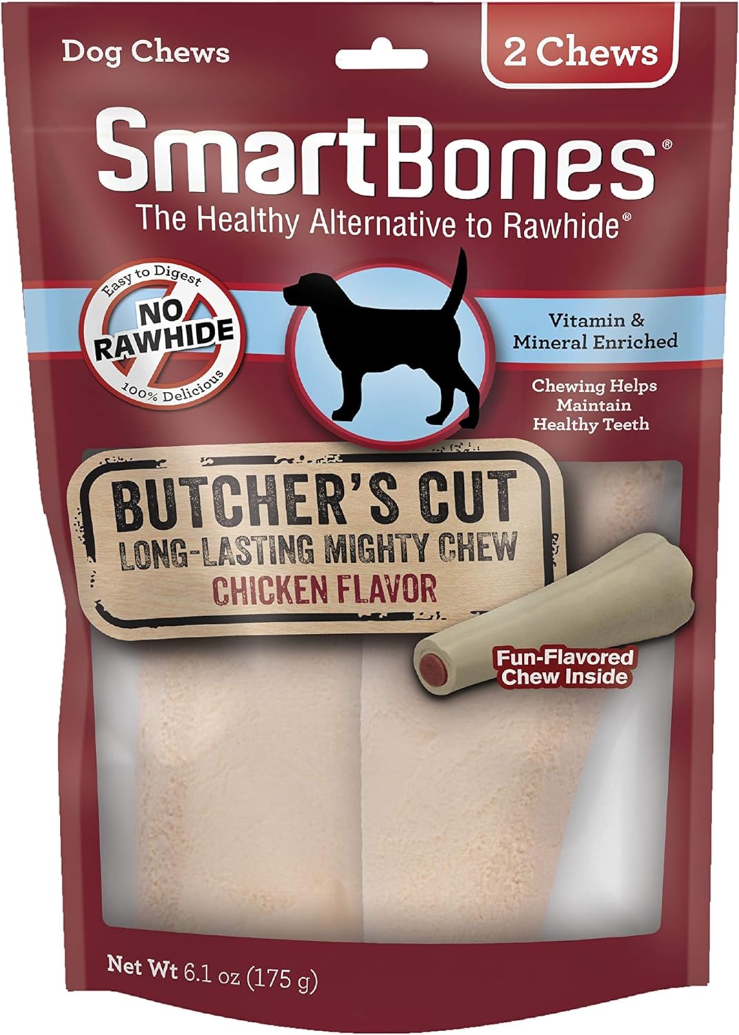 Smartbones Butcher'S Cut Long-Lasting Mighty Chew For Dogs, Large, 2 Pack
