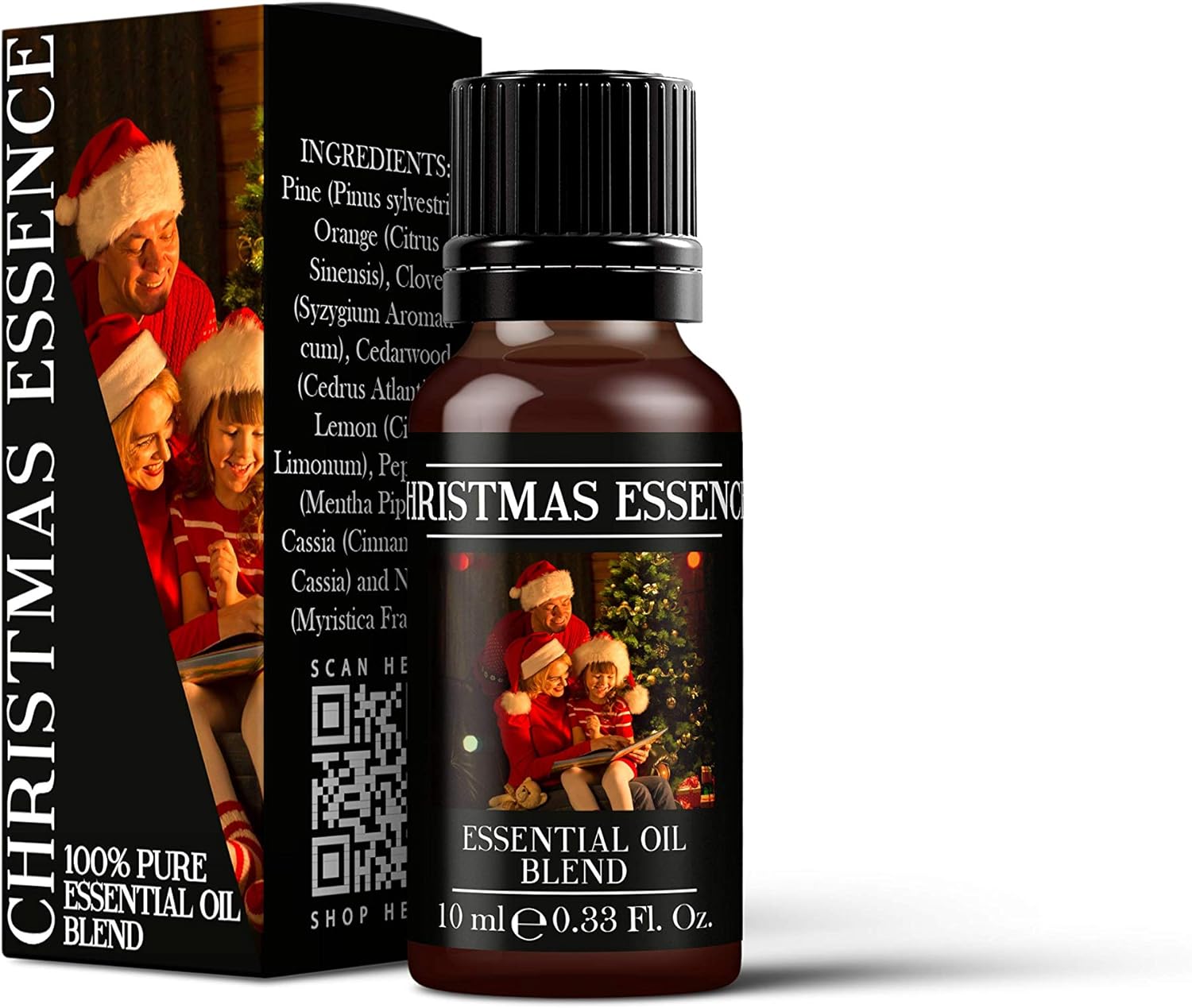 Mystix London | Christmas Essence Pure & Natural Essential Oil Blend 10ml - for Diffusers, Aromatherapy & Massage Blends | Perfect as a Gift | Vegan, GMO Free
