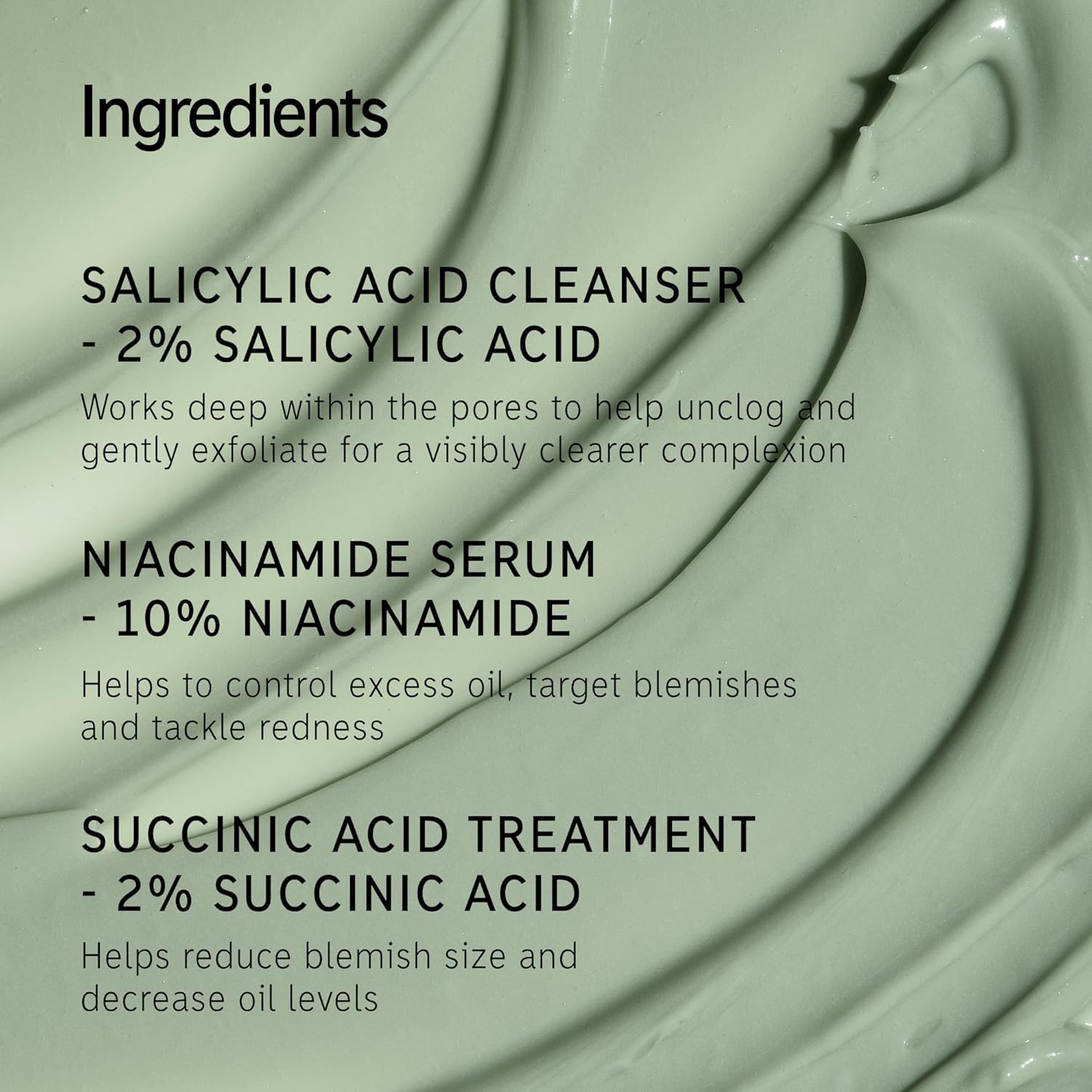 The Inkey List Breakout Set, Salicylic Acid Cleanser, Niacinamide Serum & Succinic Acid Treatment, Nourishing Skincare Set, Targets Breakouts, Suitable For Blemish Prone Skin