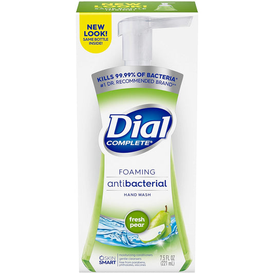 Dial Complete Antibacterial Foaming Hand Wash, Fresh Pear, 7.5 Fl Oz (Pack Of 8)
