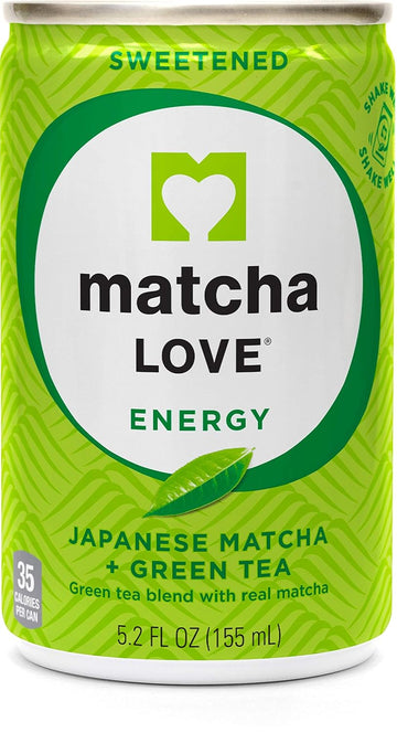Matcha Love Green Tea Sweetened Energy Shots, 5.2 Ounce (Pack Of 20)