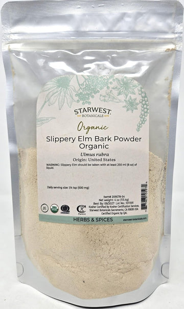 Starwest Botanicals Organic Slippery Elm Bark Powder - 113 Gm