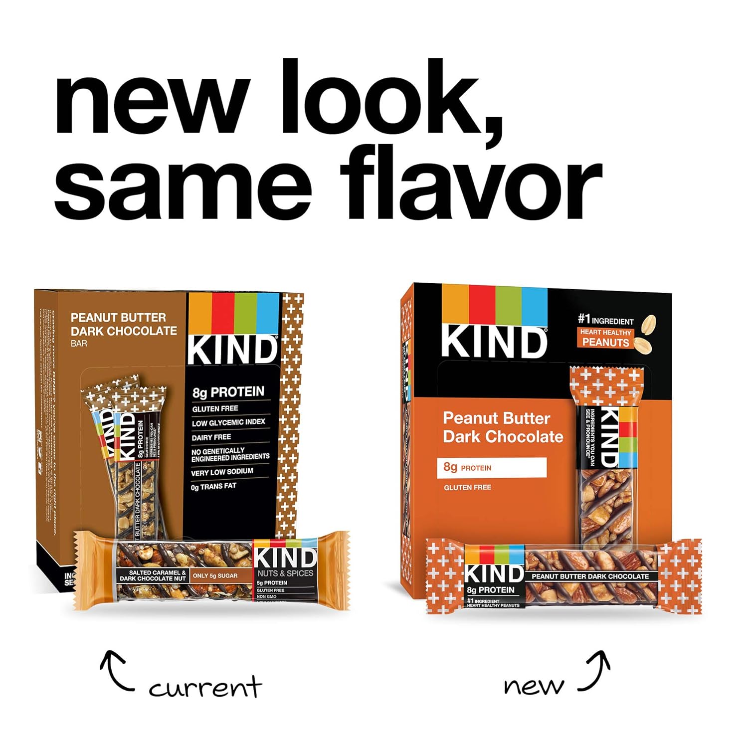 Kind Bars Peanut Butter Dark Chocolate, Gluten Free, Healthy Snacks, 6 Count