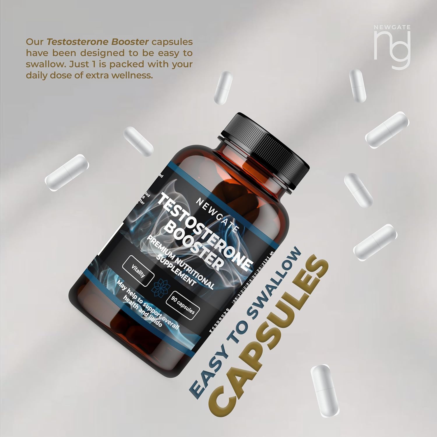Testosterone Booster 90 Capsules for Men - with Garlic Extract 1000mg - High Strength Prime Supplement - Made in The UK – Halal : Amazon.co.uk: Health & Personal Care