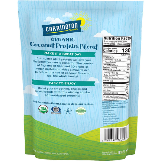 Carrington Farms Organic Coconut Protein, Original, 12 Ounce