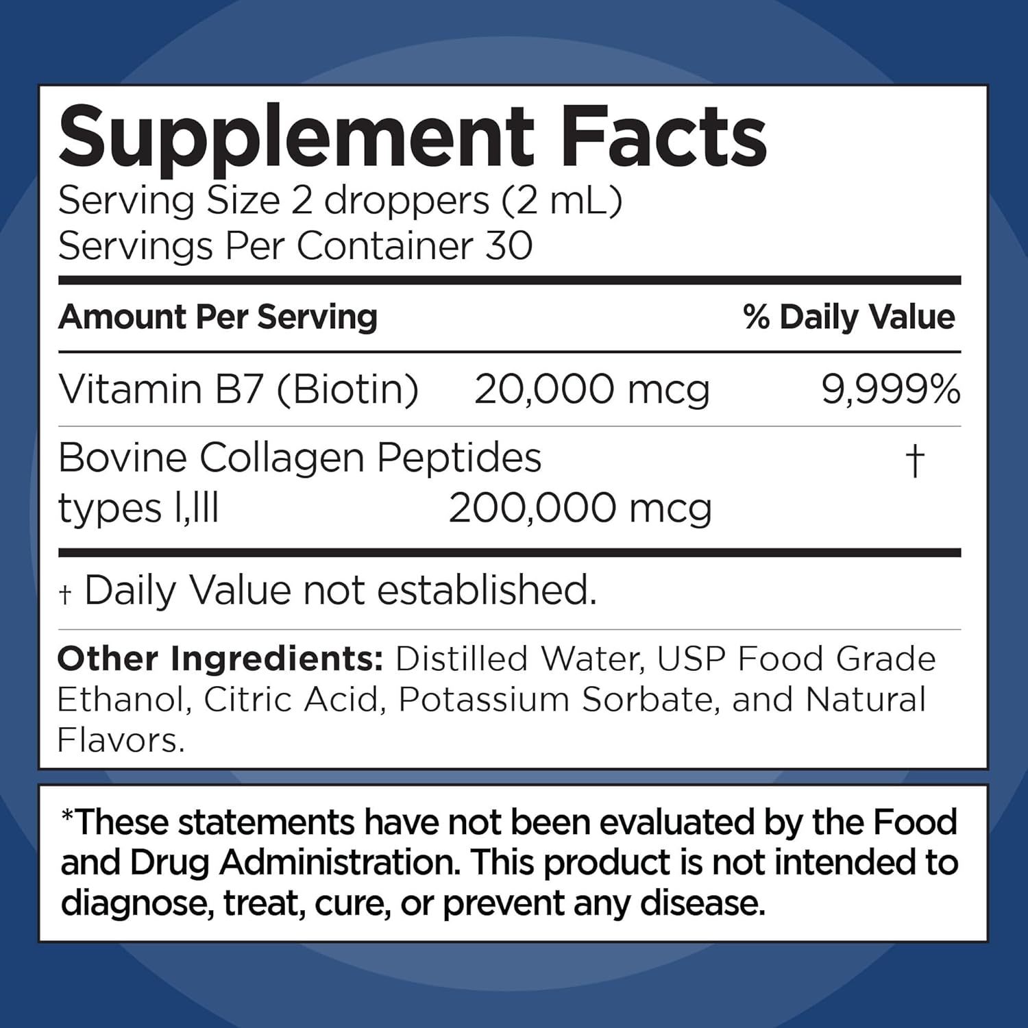 Liquid Collagen And Biotin, 2 Fl. Oz, Ultra-Strength Collagen Supplements For Women, Third-Party Tested Biotin For Hair Growth Women, Nails, And Skin Vitamins B7 Collageno Peptides – Vanilla Flavor