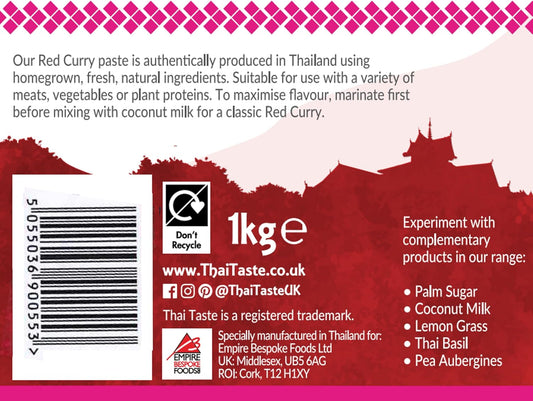 Thai Taste Red Curry Paste, 1 Kg